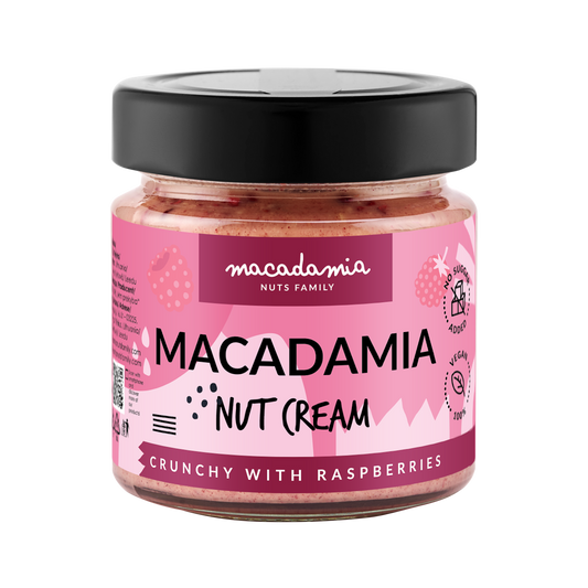 Makadāmijas riekstu krēms RASPBERRY